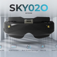 Lunettes FPV SKYZONE SKY02O en plastique ABS 5.8G 48CH avec récepteur SteadyView Diversity, écran OLED 640x400, suivi de tête, ventilateur et DVR pour drone RC