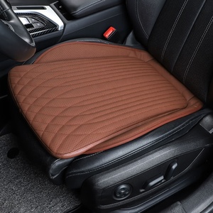 Coussin de siège de voiture en cuir matelassé respirant et rafraîchissant pour toutes les saisons, amovible, lavable, design compact pour la taille, usage général arrière - Product Image 1