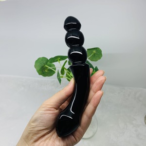 Siyah Obsidyen Kristal Dildo Değnek Masaj Aleti Anal Boncuk Yoni Değnek Siyah Obsidyen Enerji Şifa Değneği Kadınlar için Meditasyon ve Rahatlama - Product Image 2