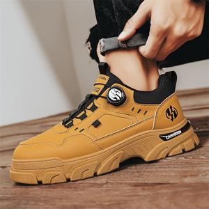 Nouvelles chaussures Martin pour hommes à bouton rotatif, automne et hiver, chaussures de travail, chaussures décontractées d'extérieur, chaussures polyvalentes, chaussures de sport à semelle épaisse pour hommes - Product Image 4