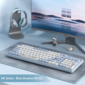 Clavier mécanique sans fil Bluetooth triple mode, connexion filaire à axe soudé, pour utilisation au bureau, dans les jeux électroniques et sur ordinateur - Product Image 4
