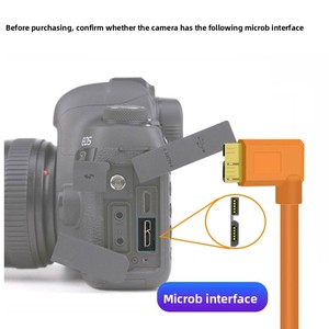 Câble <span class=keywords><strong>USB</strong></span> 3.0 <span class=keywords><strong>Micro</strong></span> <span class=keywords><strong>B</strong></span> à angle gauche à 90 degrés pour appareil photo 5m 8m 10m Câble de données appareil photo vers PC Transfert rapide pour Canon 5D4 Nikon - Product Image 6