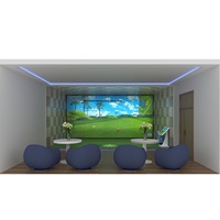 Centre d'expérience de simulateur de golf intelligent en salle, équipement de divertissement interactif à grande échelle pour sites sportifs, fabricant unique
