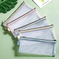 Carpeta de Archivo Transparente A4/A3/B4/B3/A6/B6, Bolsa de Documentos con Cierre, Paquete de Malla de Color para Oficina y Escuela, Material PP Resistente