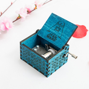 Caja de Música Infantil Hecha a Mano de Madera de Boj, Caja de <span class=keywords><strong>Regalo</strong></span> Clásica con Manivela, Juguete, <span class=keywords><strong>Regalo</strong></span> de Cumpleaños - Product Image 4