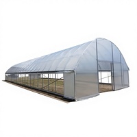 Serre tunnel monocouche en film plastique pour petit jardin potager, kit complet avec système hydroponique pour l'agriculture
