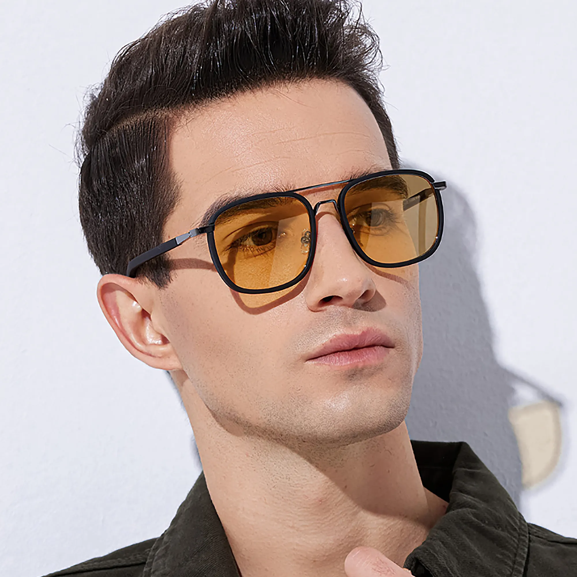 패션 색조 선글라스 남성 좋은 품질의 금속 프레임 UV400 편광 렌즈