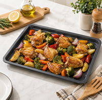 Plaque de cuisson antiadhésive de qualité alimentaire, facile à nettoyer, durable, en acier au carbone, pour la cuisson à la maison, vente en gros
