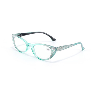 Lenti trasparenti per donne con <span class=keywords><strong>vista</strong></span> a forma di gatto occhi di gatto blu luce bloccata <span class=keywords><strong>occhiali</strong></span> <span class=keywords><strong>da</strong></span> lettura con cornice a diamante di cristallo - Product Image 5