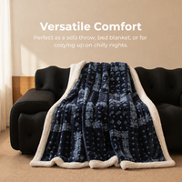 Couverture réversible en polaire sherpa et polyester, écologique, douce et chaude, en Dralon et cachemire, double couche épaisse pour lit et canapé, idéale pour l'hiver
