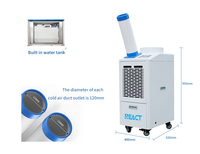Climatiseur portable industriel sur pied avec compresseur de chauffage et de refroidissement 9000 BTU/10500 BTU avec réservoir d'eau de 6 L
