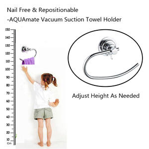Soporte de gancho para toallas de baño montado en la pared <span class=keywords><strong>sin</strong></span> perforación, toallero de <span class=keywords><strong>cocina</strong></span> cromado ABS de succión al vacío para baño 2025 - Product Image 3