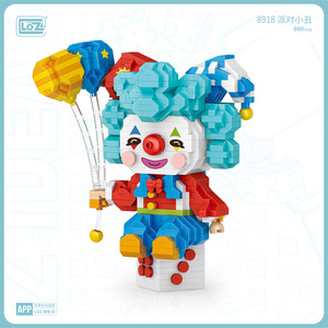 LOZ 960 Uds Micro diamante partícula rompecabezas juguete bloques de construcción conjuntos educativos payaso cumpleaños fiesta bufón modelo - Product Image 4