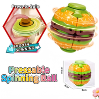 Balle Fidget Spinner Colorée à Presser pour Tourner, Jouet Anti-Stress, Balle Anti-Anxiété, Spinner de Bureau pour Enfants et Adultes