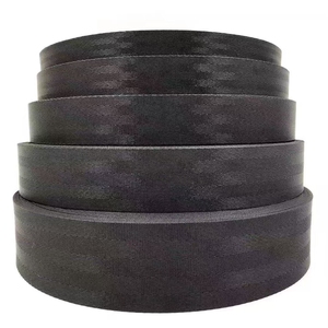 Correa de nailon elástico negro personalizable, poliéster de alta tenacidad con logotipo Jacquard para bolsos - Product Image 4