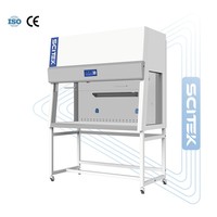 Cabinet à flux laminaire vertical SCITEK, hauteur de surface de travail de 750 mm, contrôleur par microprocesseur avec écran LCD pour laboratoire
