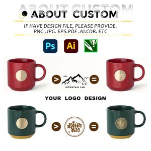 Tasses en céramique en gros pour entreprises, cadeaux de Noël, tasses à café en céramique personnalisées avec logo en relief - Product Image 3