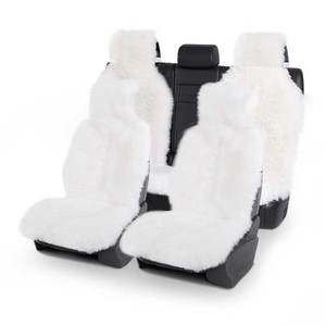 Warm zitkussen van kort pluche, beschermhoes voor de achterbank, kussen voor auto-accessoires, unieke stoelhoes met lendensteun voor auto, SUV, vrachtwagen