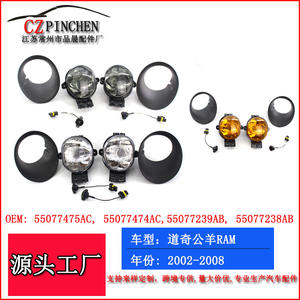 CZPINCHEN Phares antibrouillard avant avec ampoule 9007 pour Dodge Ram 2002-2008 avec enjoliveurs et faisceau de câblage - Product Image 5