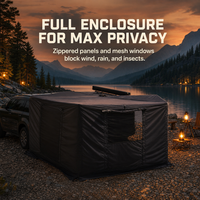 Auvent latéral souple sans cadre à 270 degrés pour voiture, imperméable, pour SUV, protection solaire pour le camping, les voyages routiers et l'overlanding