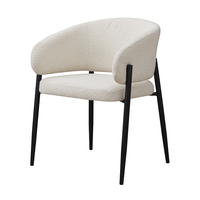 Chaises de salle à manger contemporaines en velours légères avec pieds en acier inoxydable argenté pour la maison, le bureau et l'appartement