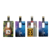 Memoria USB Promocional al Por Mayor Tipo Tarjeta de Crédito Slim para Negocios 512MB 1GB Imprime Tu Foto Pendrive Tipo Tarjeta 128MB 8GB 16GB 32GB