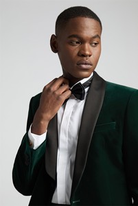 Vestes de <span class=keywords><strong>mariage</strong></span> en velours <span class=keywords><strong>vert</strong></span> émeraude de haute qualité pour hommes, sur mesure, blazers de smoking à simple boutonnage, grandes tailles, devant plat - Product Image 4