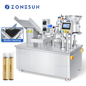 ZONESUN, bomba peristáltica monobloque automática, servomotor, colágeno, botella de bebida <span class=keywords><strong>juvenil</strong></span>, máquina de llenado y tapado de líquido - Product Image 1