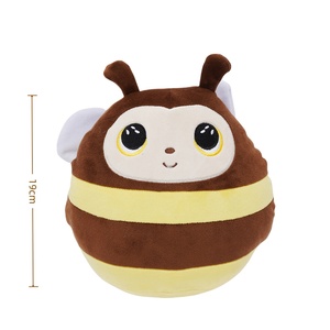 Simpatico cartone animato piccolo animale ape peluche giocattolo Kawaii per dormire realistico imbottito morbido peluche ape giocattolo per bambini regali di compleanno ape paffuta - Product Image 1