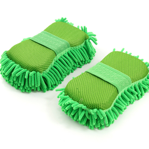 Mật Độ Cao <span class=keywords><strong>Chenille</strong></span> San Hô Rửa Xe Miếng Bọt Biển Làm Sạch Khối Xốp - Product Image 2