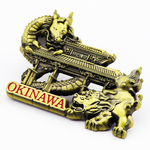 Vente en gros d'aimants de réfrigérateur 3D en métal, souvenirs de la ville d'<span class=keywords><strong>Okinawa</strong></span> au <span class=keywords><strong>Japon</strong></span>, en alliage de zinc, personnalisés - Product Image 3
