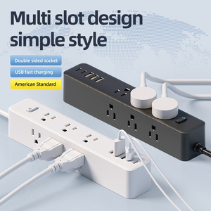 Para <span class=keywords><strong>Amazon</strong></span> USB Multi-Port Power Strip Nuevo modelo Estándar de EE. UU. Carga rápida con enchufes laterales duales Cable de extensión de nivel IP11 - Product Image 2