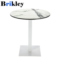 Plateau de table carré en marbre, utilisation intérieure et extérieure, bureau compact en stratifié