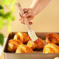 Spatule en silicone de qualité alimentaire avec tête souriante, brosse à huile, lisseur de gâteau/crème, racloir, ensemble d'outils de pâtisserie (lot de deux)