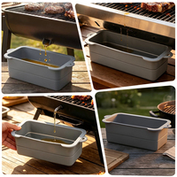 CUISYERA Tapis de cuisson pliable en silicone résistant à la chaleur, bac de récupération d'huile anti-fuite, accessoires pour plancha Blackstone