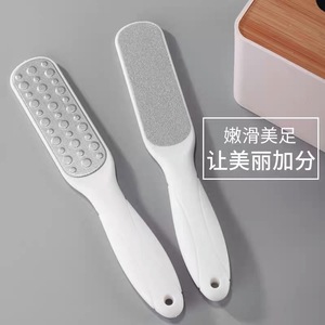 Foot File Oval Stainless Steel Pp Handle For Home Use Dead Skin Remover Heel Scrubber Foot Care Tool - Product Image 1