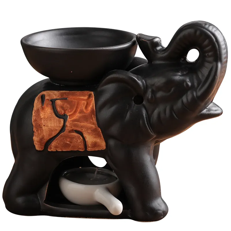 Thai Elephant Candle Keramik Aroma therapie Herd Ätherisches Öl Brenner
