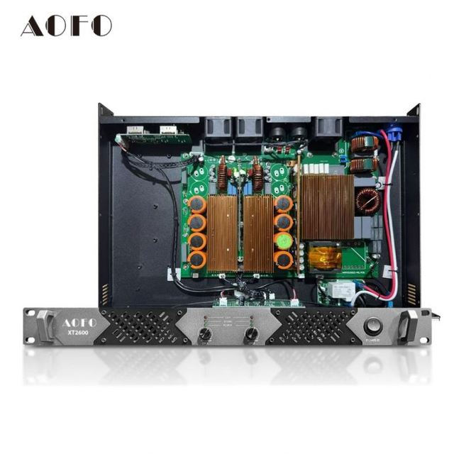 2 Channel 600W Digital Power Amplifier 1U Class D Professional Audio Amp 8 Ohm Hi-Res Audio XLR for PA Speaker Stage Sound