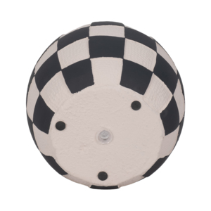 Vaso per Fiori Moderno Rotondo a Scacchiera, Fioriera Decorativa per Arredamento Casa, Design con Motivo Grafico - Product Image 6