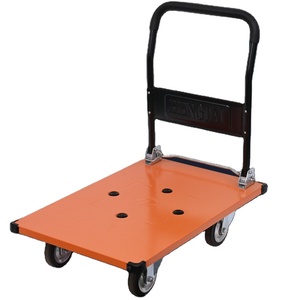 Chariot à main pliable à prix de gros, chariot robuste en plastique, manutention, roue en TPR de 3 pouces, plateforme de déplacement facile - Product Image 2