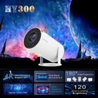 HY300, venta directa de fábrica, 1GB, 8GB, enfoque manual automático, Android inteligente, 720p, proyector portátil