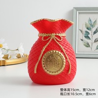 Vas Air Bergelombang Motif Nanas Populer, Anti Jatuh, dengan Tali Rami di Bagian Pinggang, Gaya Origami, Ornamen Mewah Ringan untuk Ruang Tamu