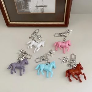 Porte-clés cheval 3D réaliste en acrylique, breloque étoile, Pentacle du sceau de <span class=keywords><strong>Salomon</strong></span>, porte-clés poney, breloque de sac pour <span class=keywords><strong>femme</strong></span>, accessoires bijoux Y2K - Product Image 5
