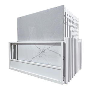 Tùy chỉnh hiện Đại Kim Loại hiển thị đứng cho cửa hàng đá cẩm thạch bệ xoay đá giá cho thạch anh Gạch gốm mẫu hiển thị - Product Image 1