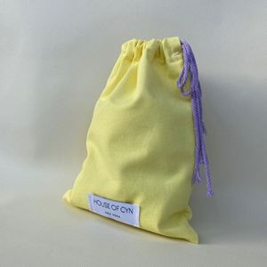 Custom Printed Logo Multi Size Color Eco Friendly Reusable Cotton Pouch With Double <b>Strings</b> - Product Image 6