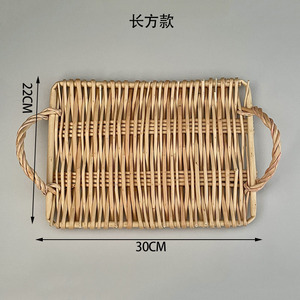 JY Willow Wicker Handmade Picnic Natural Dessert Pain Plates Household Food Decoration - Product Image 5