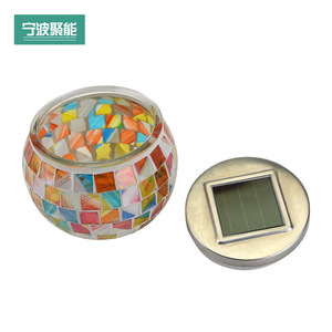 <b>Solar</b> Glass Jar Light Mosaic Led Outdoor Garden <b>Lamp</b> Portable Water Resistant <b>Solar</b> <b>Powered</b> - Product Image 3