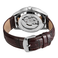Montre mécanique automatique T-winner, nouveau design de mode, logo personnalisé, simple, fine, squelette, de qualité, lumineuse, pour hommes