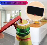 Ouvre-bouteille de bière en aluminium et métal gravé au laser avec logo personnalisé très vendu avec porte-clés