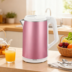 Nouvelle bouilloire électrique de voyage en acier inoxydable FADA avec arrêt automatique de la température, base rotative à 360°, protection contre l'ébullition à sec, pour la maison - Product Image 1
